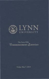 2010 Lynn University Commencement Program - Graduate Students and Undergraduate Evening Students