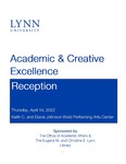 2022 Academic & Creative Excellence Reception Program by Lynn University