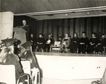 1971 Marymount Commencement: Father Fagan by Marymount College