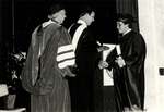 1981 College of Boca Raton Commencement: Kenneth Howie presents degree to Daniel Kenneth Wood by Lynn University