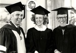1981 College of Boca Raton Commencement: Don Ross Marylou Whitney and Hugh Carville by Lynn University