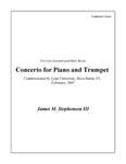Concerto for Piano and Trumpet by James M. Stephenson