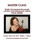 2017-2018 Master Class - Yulia Ziskel (Violin)