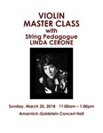 2017-2018 Master Class - Linda Cerone (Violin)