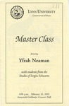 2001-2002 Master Class - Yfrah Neaman (Violin)