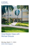 2023-2024 Master Class - Michael Strauss (Viola)