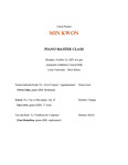 2025-2026 Master Class - Min Kwon (Piano) by Min Kwon, Owen Chen, Ian Lewis, and Zion Montebon