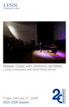 2025-2026 Master Class with Anthony de Mare: Living Composers and Multi-Piano Works