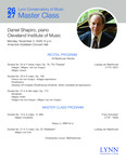 2026-2027 Master Class and Piano Recital - Daniel Shapiro (Piano)