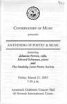 2002-2003 An Evening of Poetry & Music by Johanne Perron, Edward Schuman, and The Smoking Loon Poetry Society