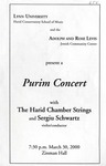 1999-2000 Purim Concert