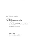 2009-2010 Philharmonia in Concert at Boca West by Lynn University Philharmonia, Jon Robertson, and Aziz Sapaev