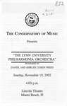 2002-2003 The Lynn University Philharmonia Orchestra