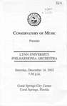 2002-2003 Lynn University Philharmonia Orchestra