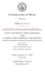 2002-2003 Lynn University Philharmonia and Florida Philharmonic Orchestra by Lynn University Philharmonia, Florida Philharmonic Orchestra, Arthur Weisberg, and Joseph Silverstein