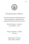 2002-2003 Philharmonia Orchestra by Lynn University Philharmonia, Arthur Weisberg, and Laura Wilcox
