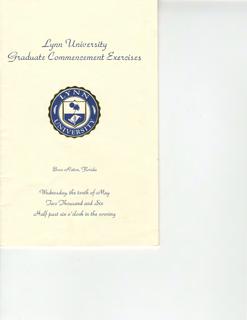 2006 Lynn University Commencement Program - Graduate Students and Undergraduate Evening Students