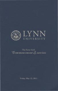 2011 Lynn University Commencement Program - Graduate Students and Undergraduate Evening Students