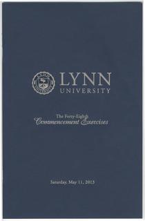 2013 Lynn University Commencement Program - Undergraduate Day Students