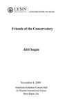 2009-2010 All Chopin by Friends of the Consevatory and Lynn University Conservatory of Music