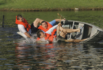 Founders Day 2007: Canoe race tip over by Lynn University