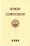 Honors Convocation Program: March 19, 1981