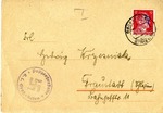 Letter from Gross-Rosen concentration camp with swastika stamp