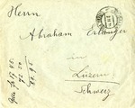 Envelope addressed to Herrn Abraham Erlanger
