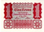 Eine Krone bank note with anti-Semitic aphorism on reverse