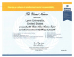UNAI Certificate 2019 by Lynn University