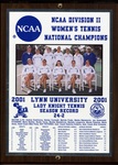 2001 NCAA Division II Women's Tennis National Champions by Lynn University