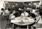 Marymount Students in the Library by Marymount College